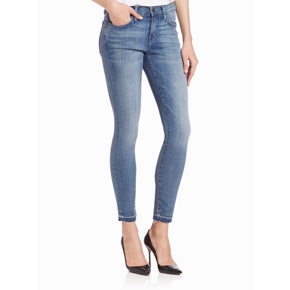 ✨NWT✨ CURRENT ELLIOT The Stiletto Released Raw Hem Jeans in Lakewater Sz 25
